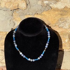 Blue Diamond Navajo Pearl Necklace